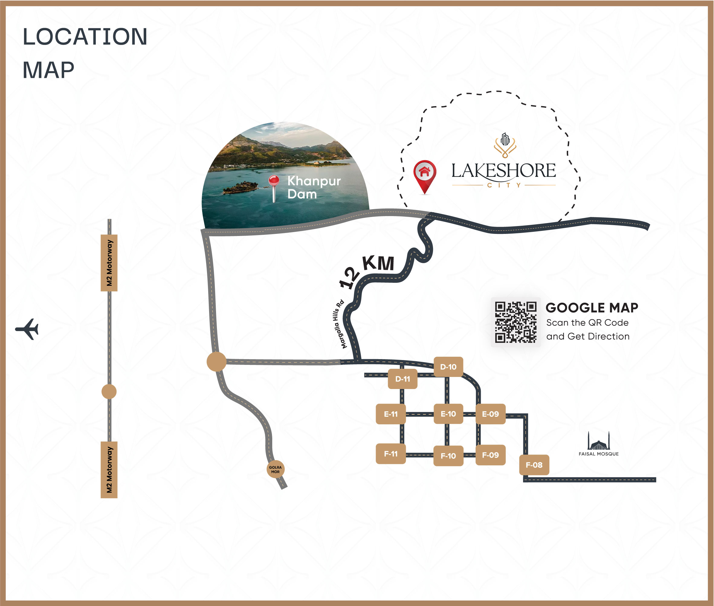 lakeshore city location map shows the prime location of this project