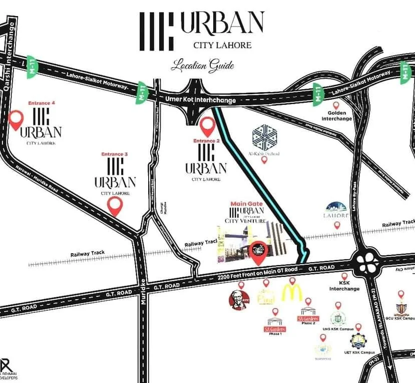 urban city location map drives beauty of lahore and related areas