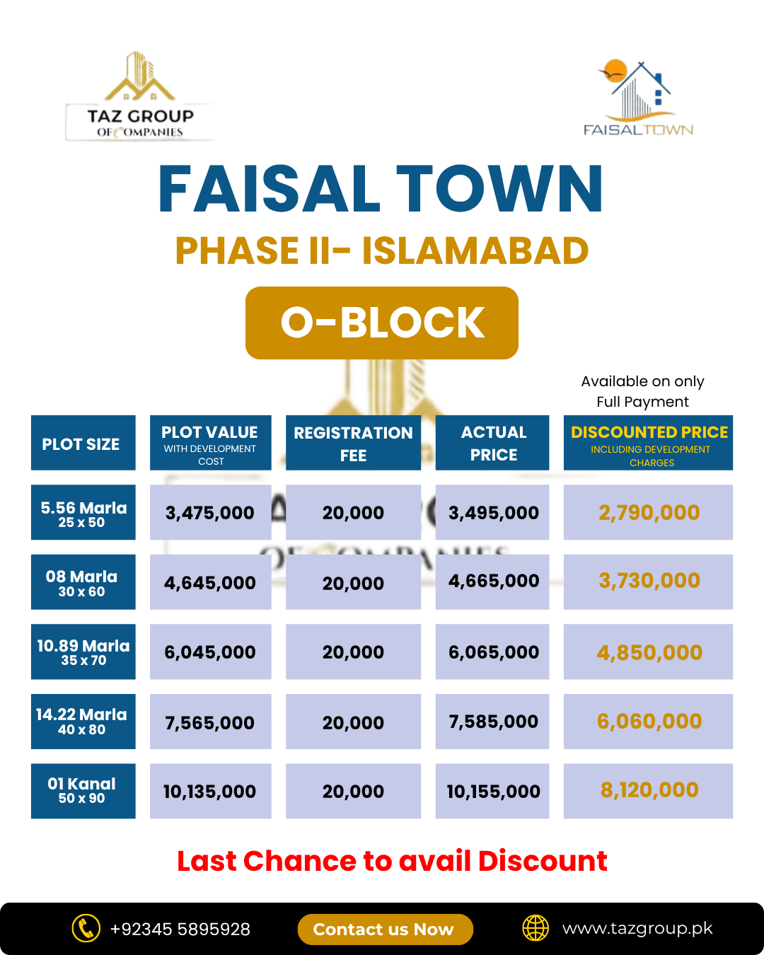 FAISAL-TOWN-O-Block-PAYMENT-PLAN