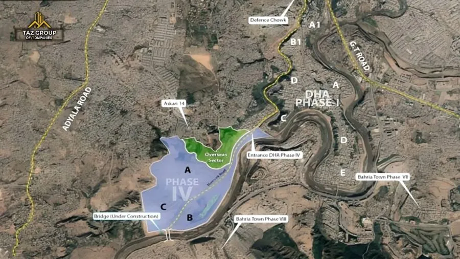 dha phase 4 location map