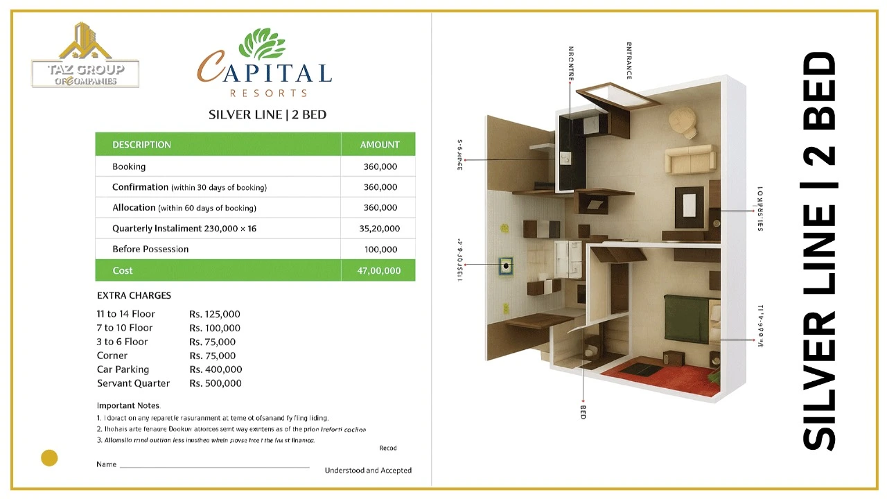 Capital Resorts Islamabad floorplan