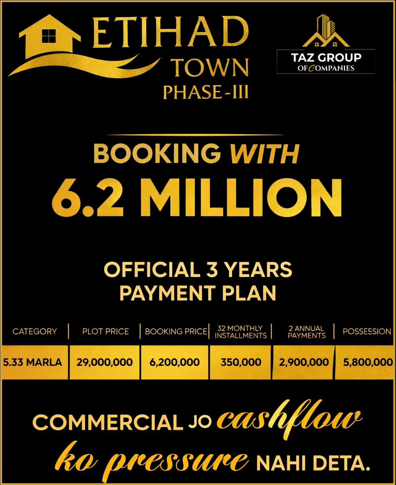 eithad town payment plan