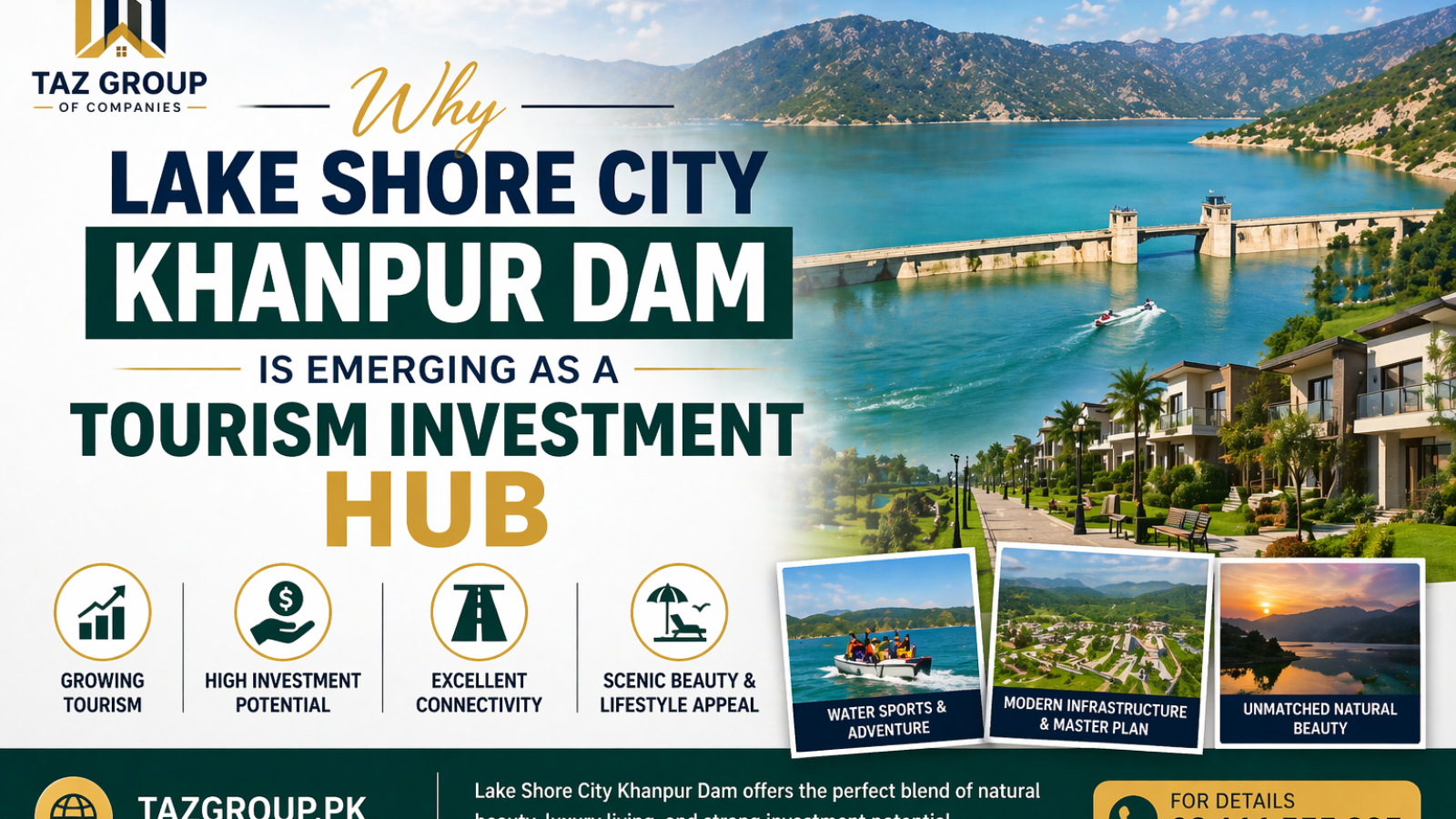 Why Lake Shore City Khanpur Dam is Emerging as a Tourism Investment Hub