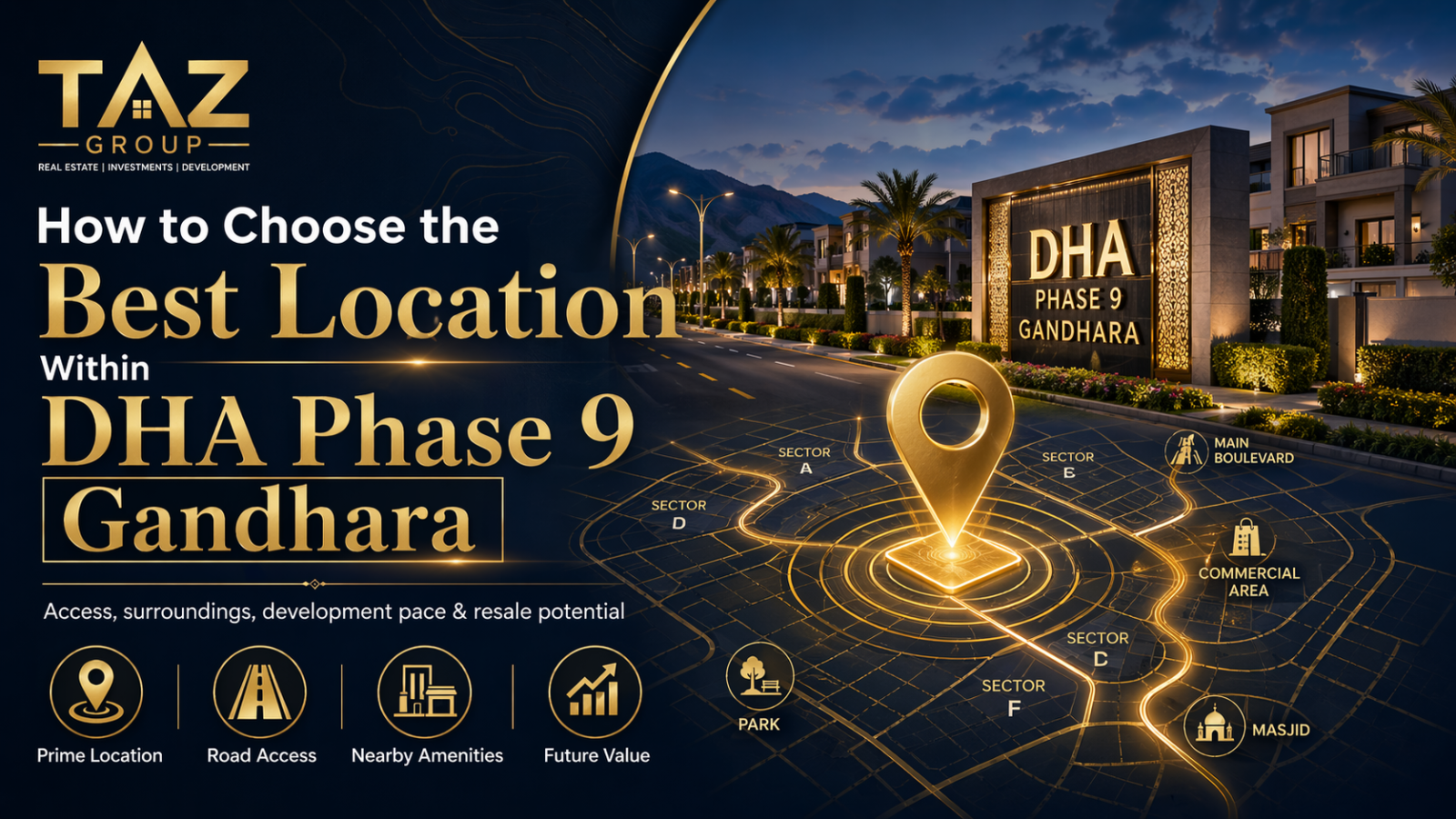 How to Choose the Best Location Within DHA Phase 9 Gandhara