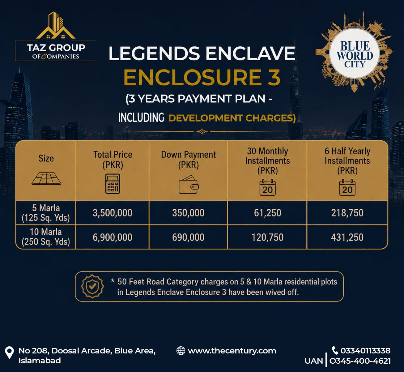 blue world city legends enclave payment plan